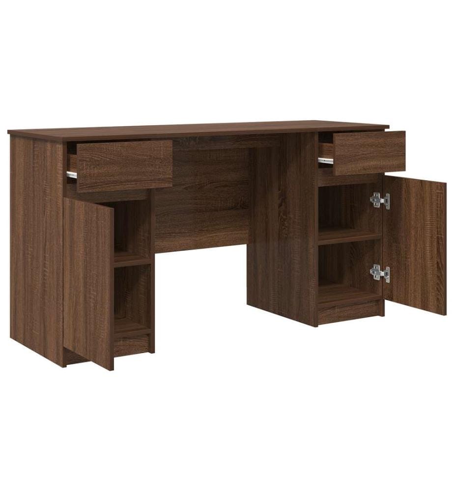 Schreibtisch Braun Eiche 140x49x76 cm Holzwerkstoff
