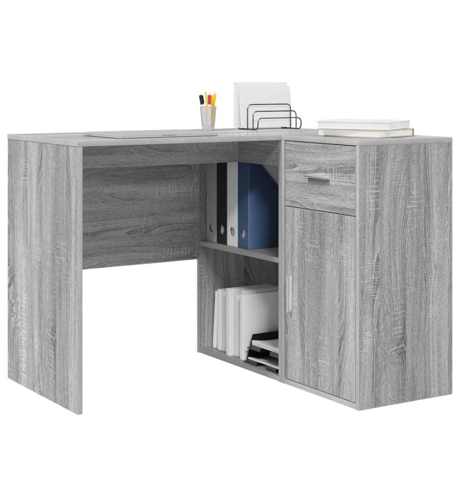 Eckschreibtisch Grau Sonoma 102x88x75 cm Spanplatte