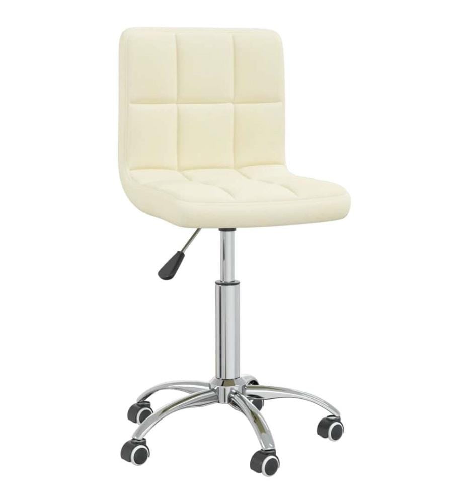 Bürostuhl Drehbar Creme Stoff