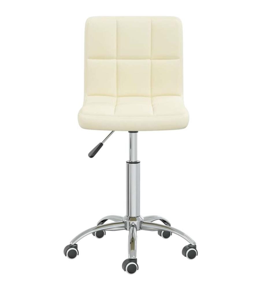 Bürostuhl Drehbar Creme Stoff