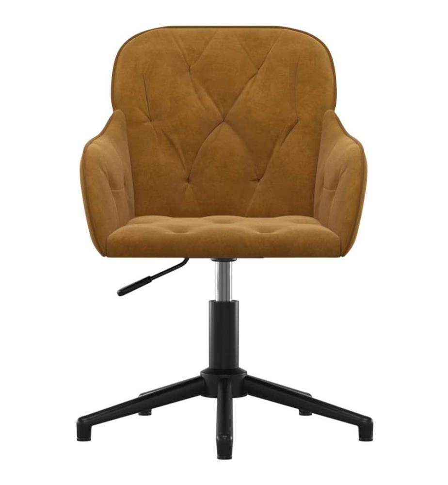 Bürostuhl Drehbar Braun Samt