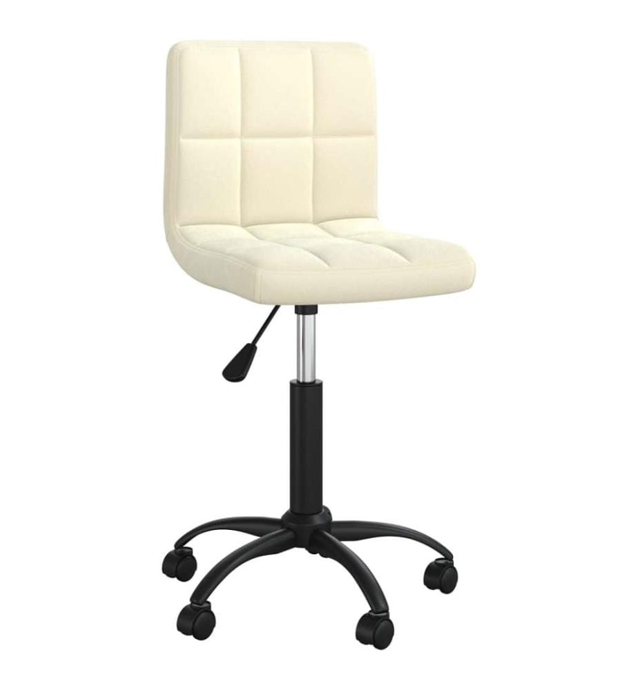 Bürostuhl Drehbar Creme Samt