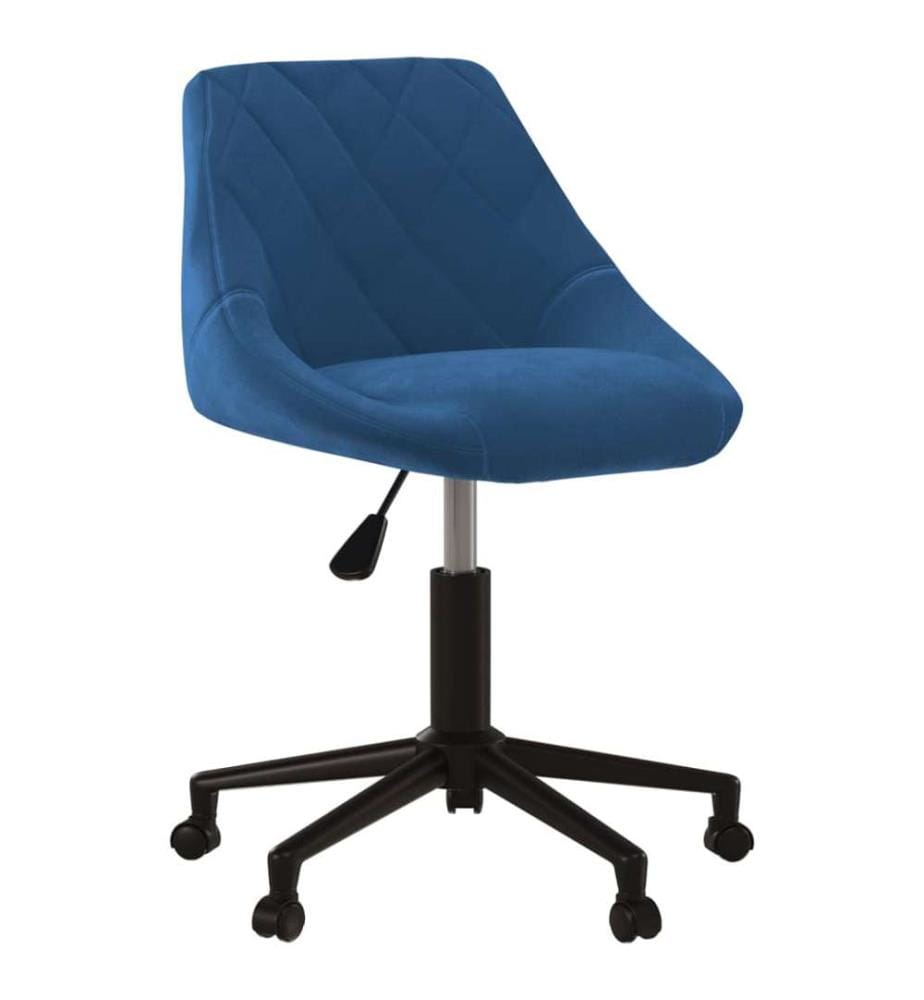 Bürostuhl Drehbar Blau Samt