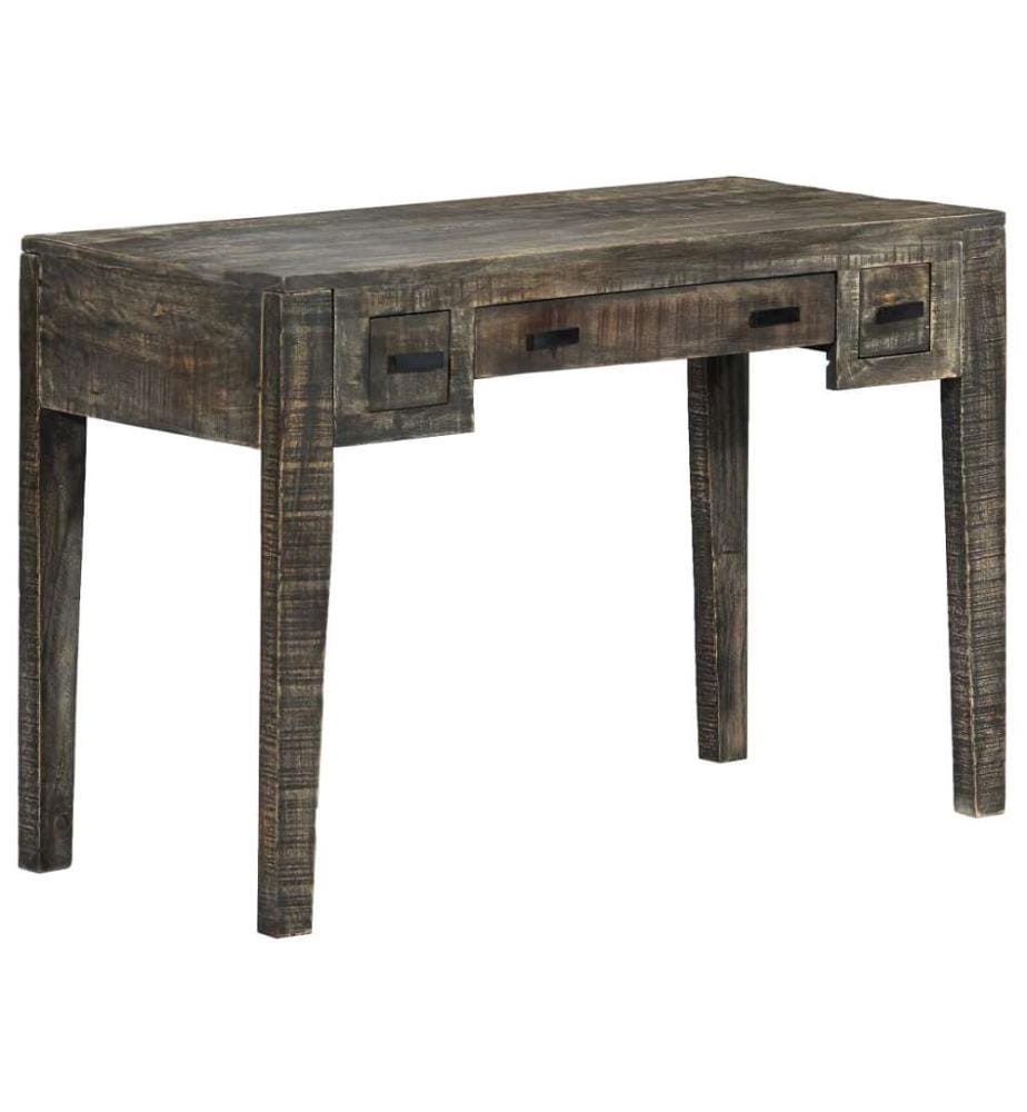 Bureau Noir 110 x 50 x 75 cm Bois de manguier massif