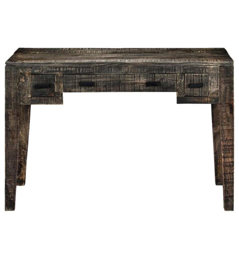 Bureau Noir 110 x 50 x 75 cm Bois de manguier massif