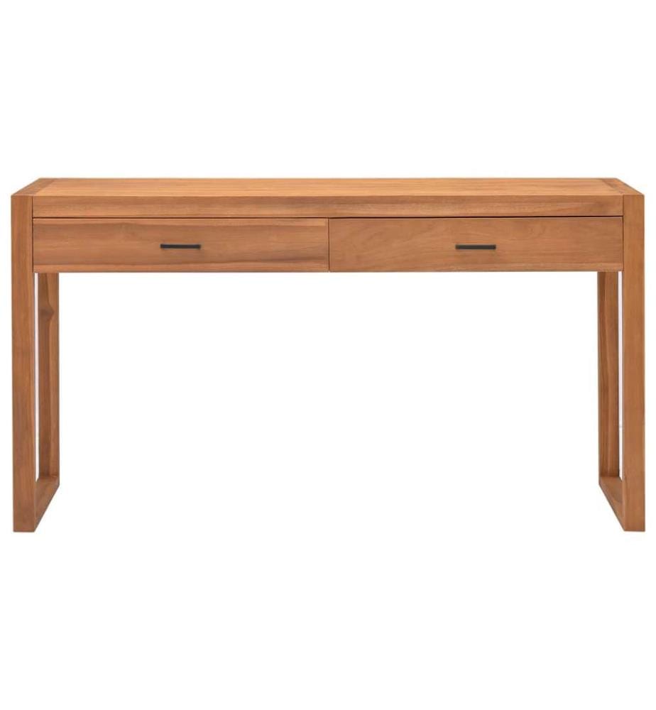 Bureau avec 2 tiroirs 120x40x75 cm Bois de teck solide