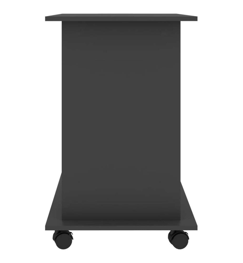 Bureau d'ordinateur Gris 80x50x75 cm Aggloméré
