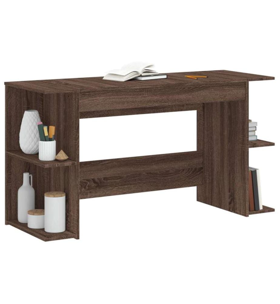 Schreibtisch Braun Eichen-Optik 140x50x75 cm Holzwerkstoff