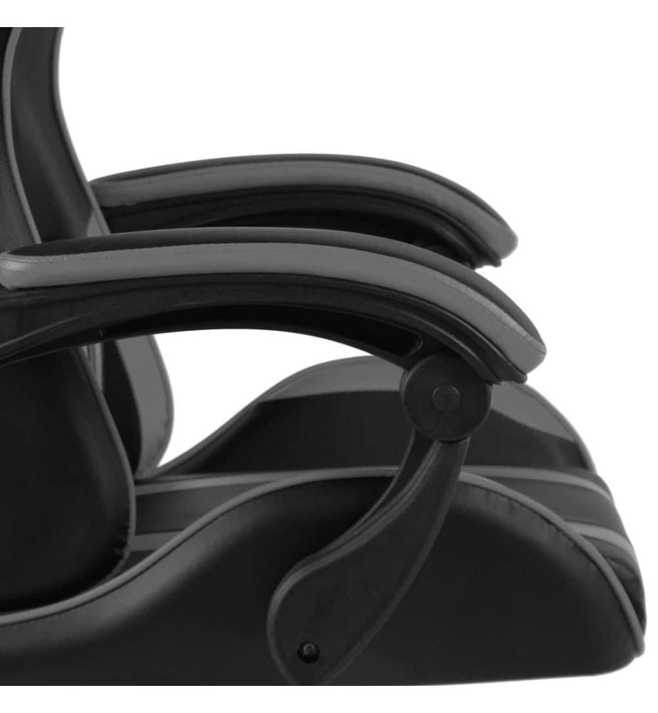 Gaming-Stuhl Schwarz und Grau Kunstleder