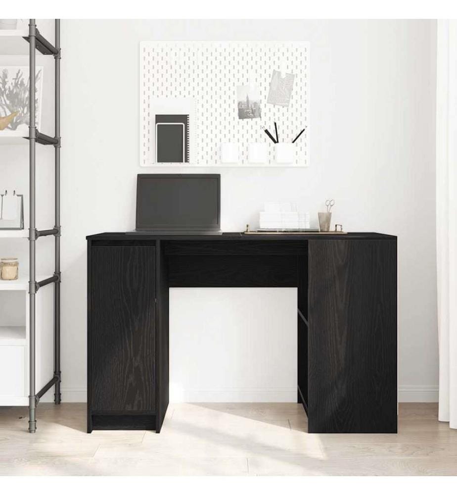 Schreibtisch Schwarz Eichen-Optik 120x42x76 cm Holzwerkstoff