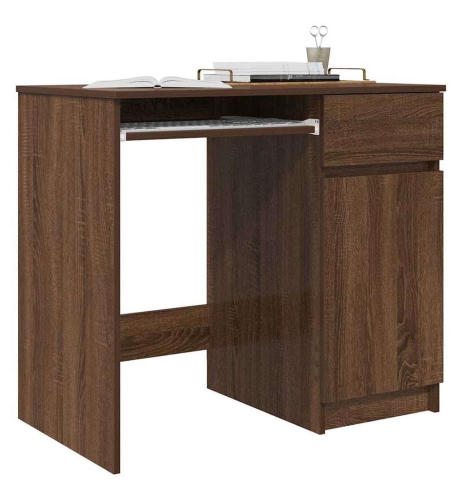 Schreibtisch Braun Eichen-Optik 86x49x76 cm Holzwerkstoff