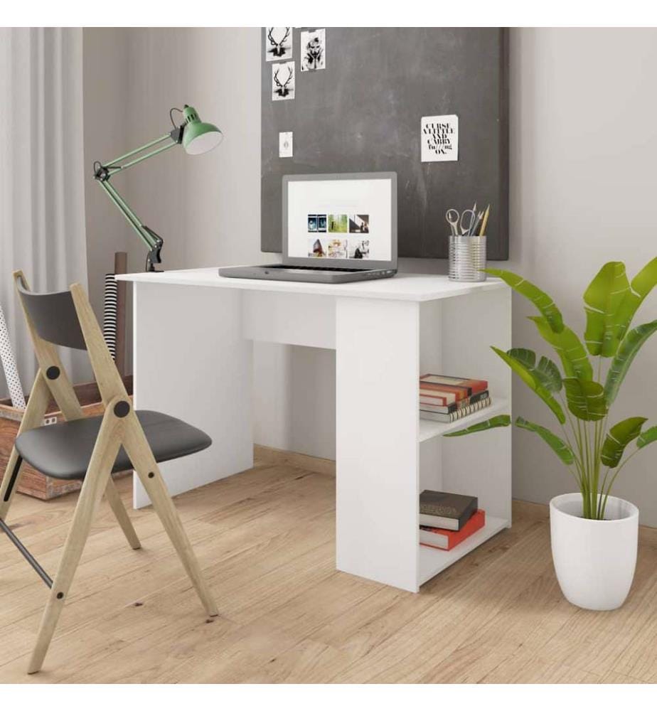 Bureau Blanc 110x60x73 cm Bois d'ingénierie