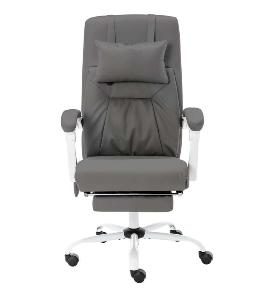 Massage-Bürostuhl Grau Kunstleder