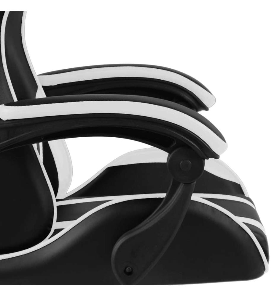 Gaming-Stuhl Schwarz und Weiss Kunstleder