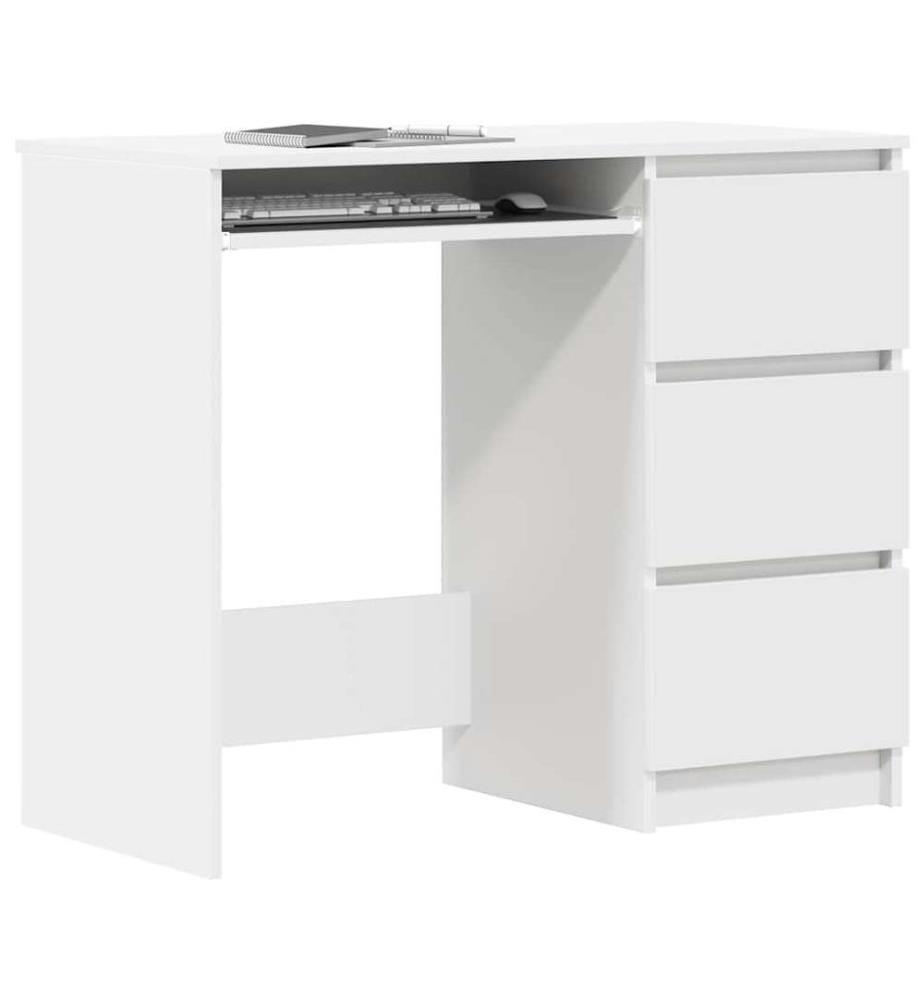 Bureau Blanc 90x45x76 cm Bois d'ingénierie