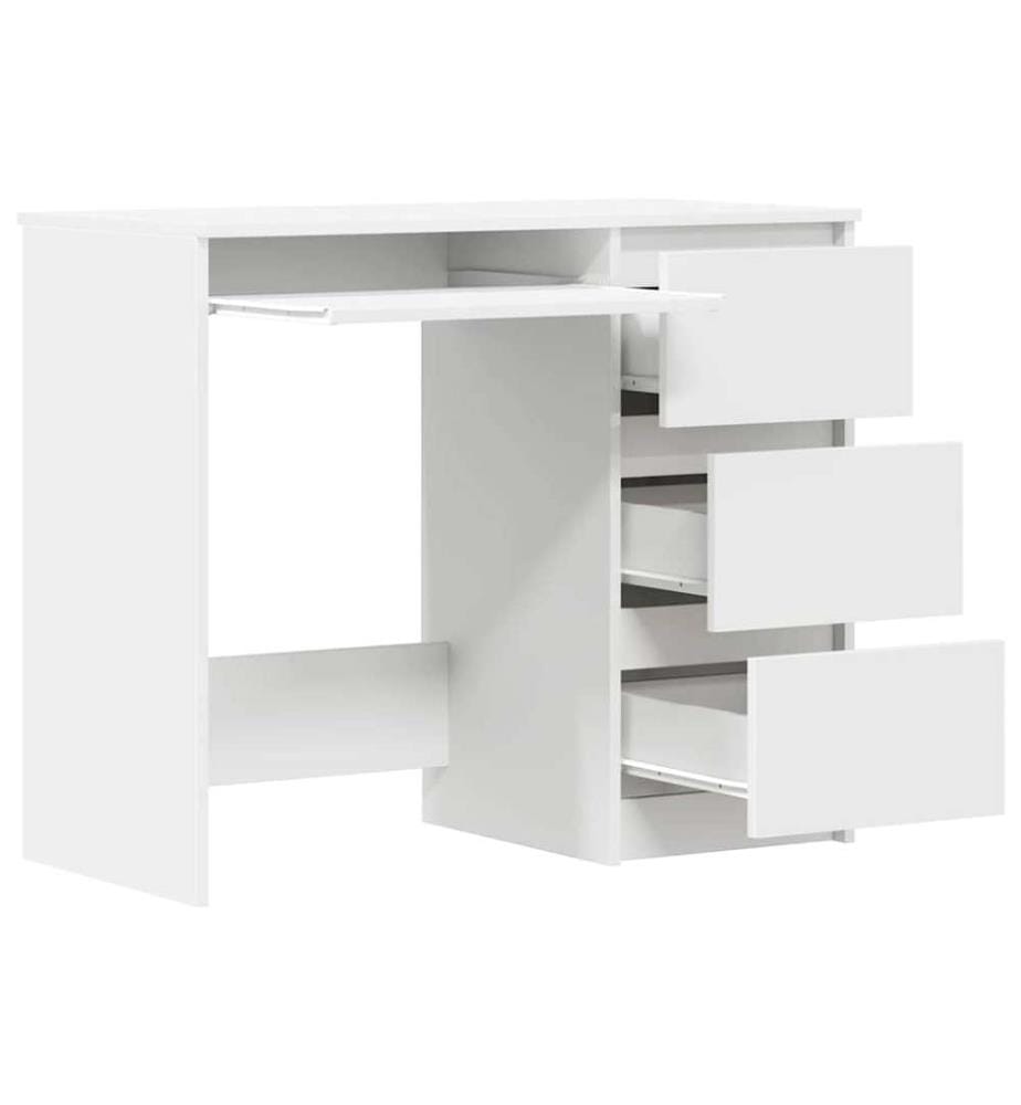 Bureau Blanc 90x45x76 cm Bois d'ingénierie