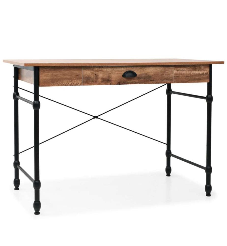 Schreibtisch mit Schublade 110 x 55 x 75 cm Eichenfarbe