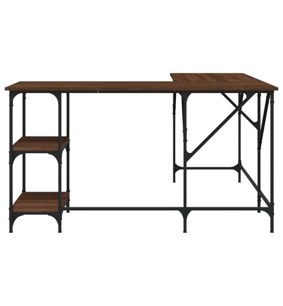Schreibtisch Braun Eichen-Optik 139x139x75 cm Holzwerkstoff