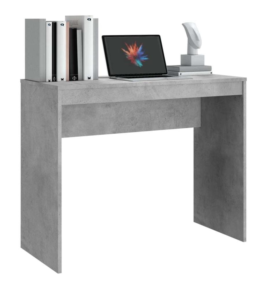 Bureau Gris béton 90x40x72 cm Bois d'ingénierie