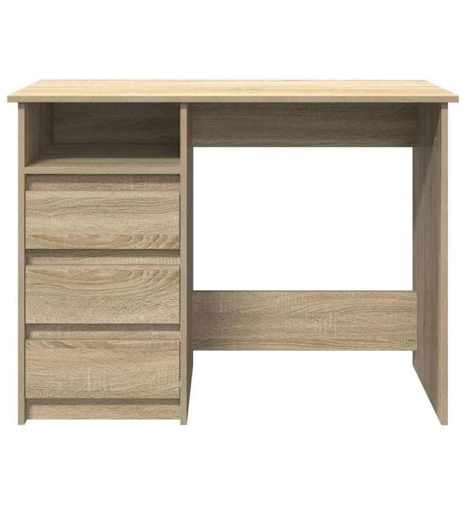 Bureau chêne sonoma 102x50x75 cm bois d'ingénierie
