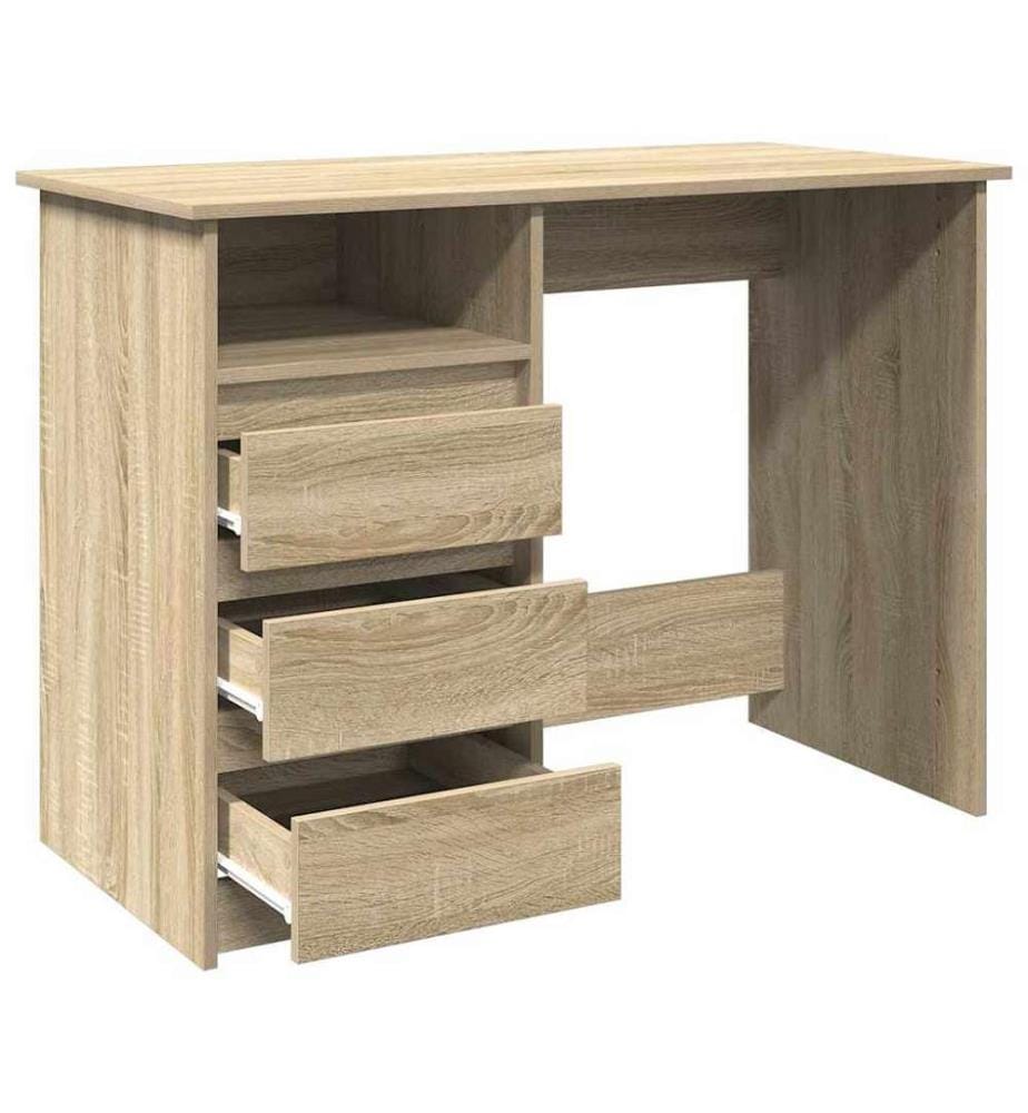 Bureau chêne sonoma 102x50x75 cm bois d'ingénierie