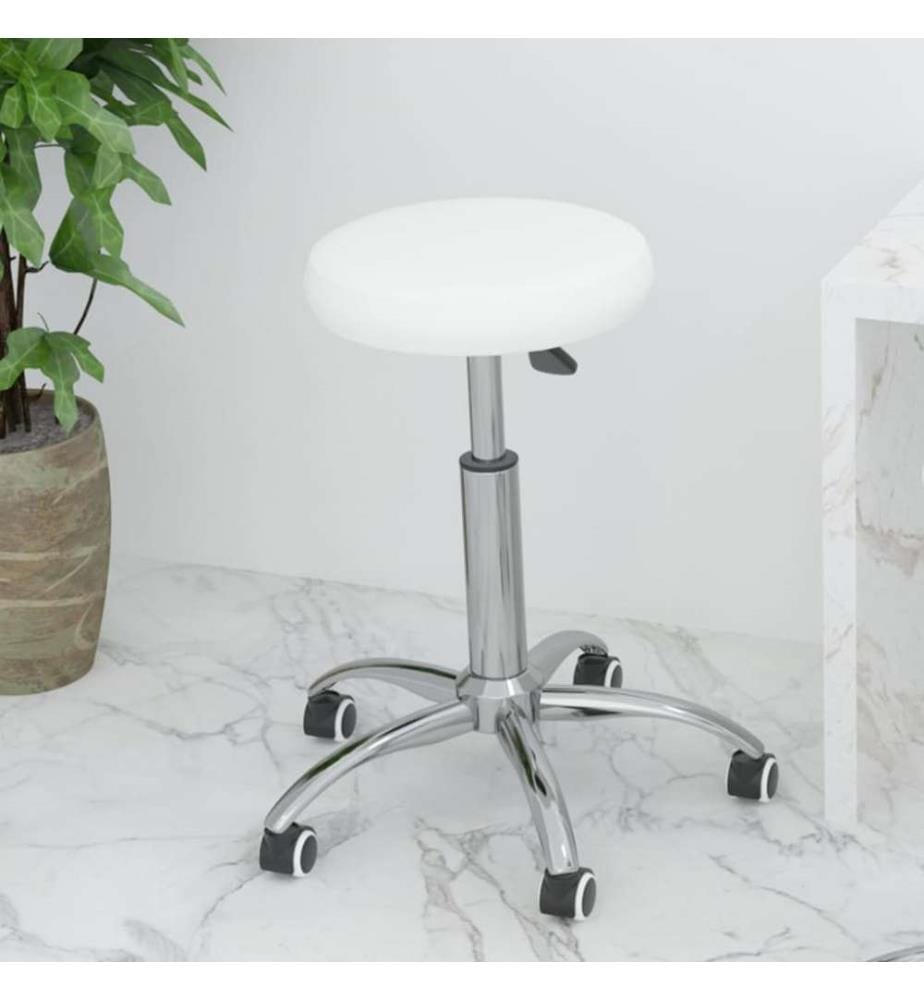 Bürostuhl Drehbar Weiss Kunstleder