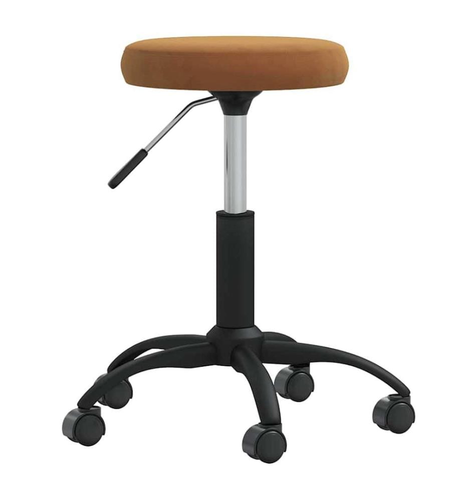 Bürostuhl Drehbar Braun Samt