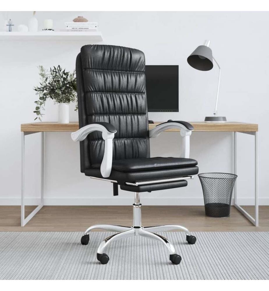 Fauteuil inclinable de bureau Noir Similicuir