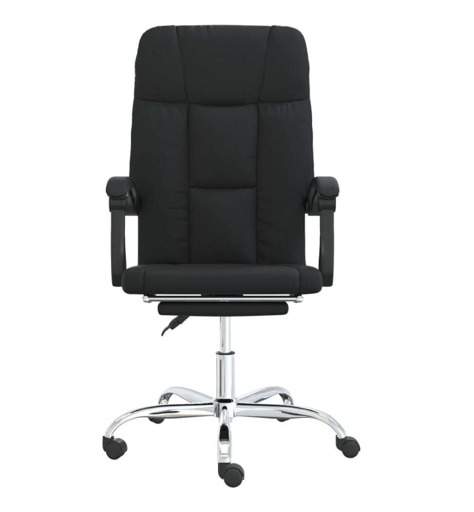 Bürostuhl mit Liegefunktion Schwarz Kunstleder