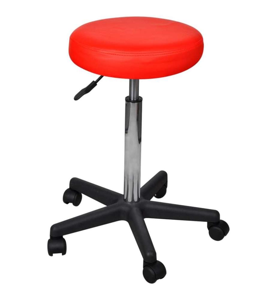 Bürohocker 2 Stk. Rot 35,5x84 cm Kunstleder