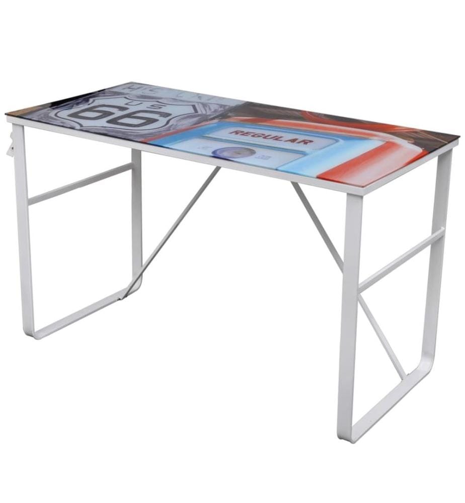 Schreibtisch mit Lifestyle Print