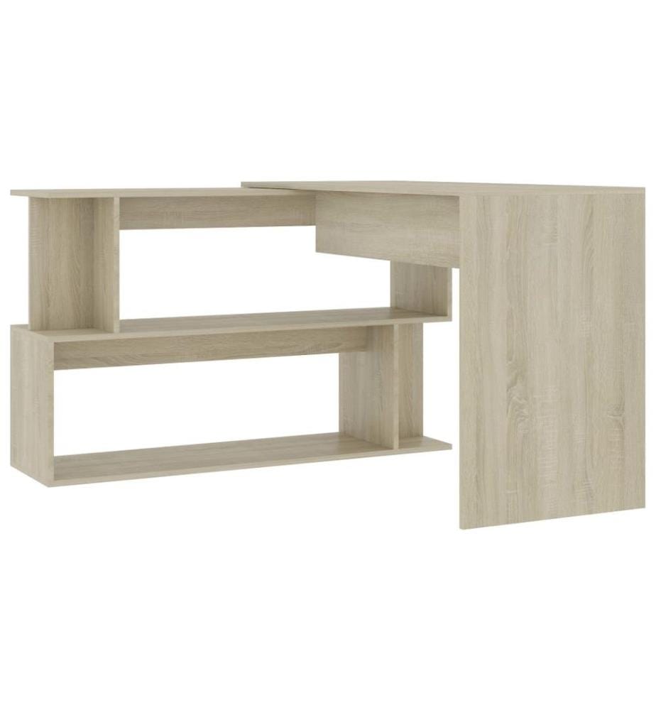 Bureau d'angle Chêne sonoma 200x50x76 cm Bois d'ingénierie