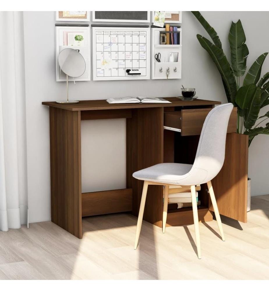 Schreibtisch Braun Eichen-Optik 100x50x76 cm Holzwerkstoff