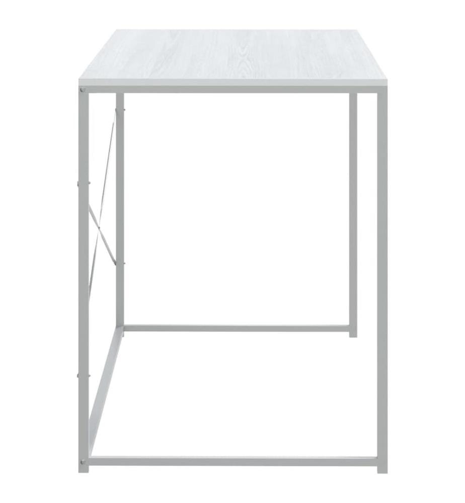 Bureau d'ordinateur Blanc 110x60x70 cm Bois d'ingénierie