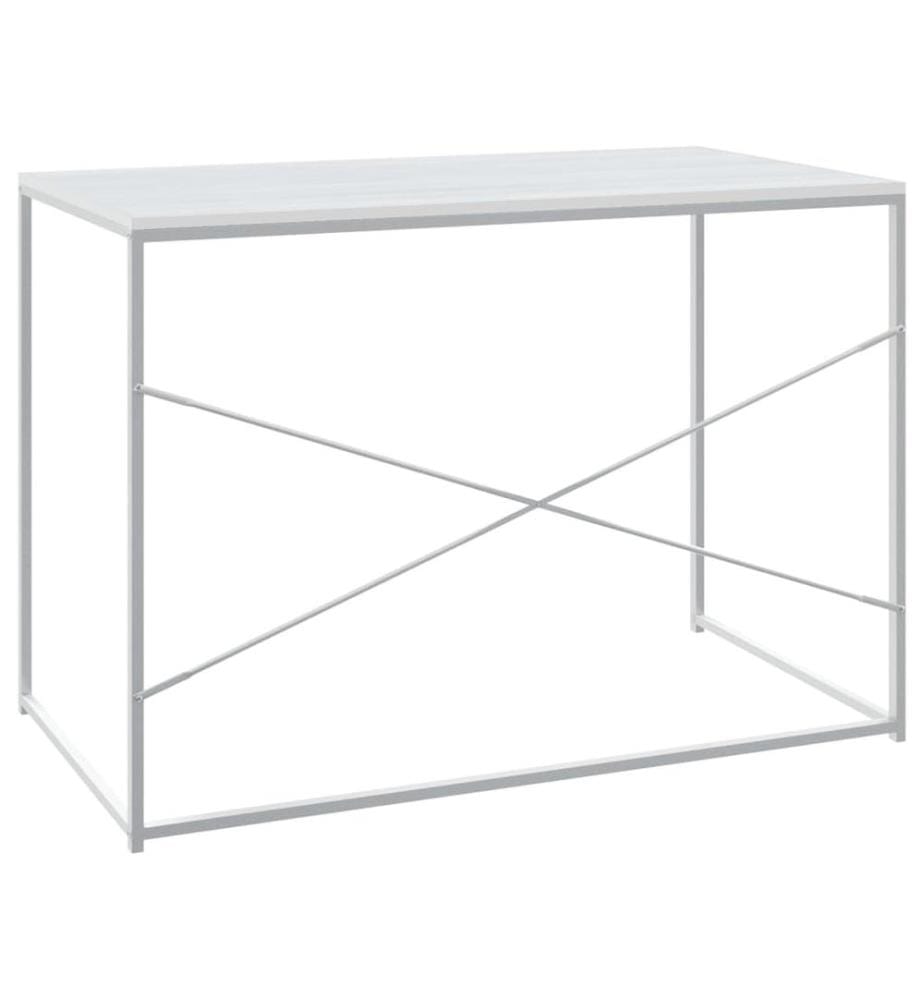 Bureau d'ordinateur Blanc 110x60x70 cm Bois d'ingénierie