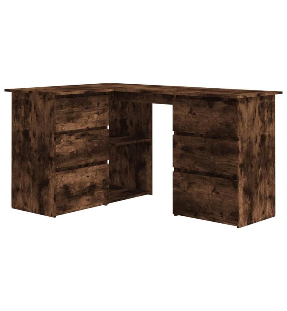 Eckschreibtisch Räuchereiche 145x100x76 cm Holzwerkstoff