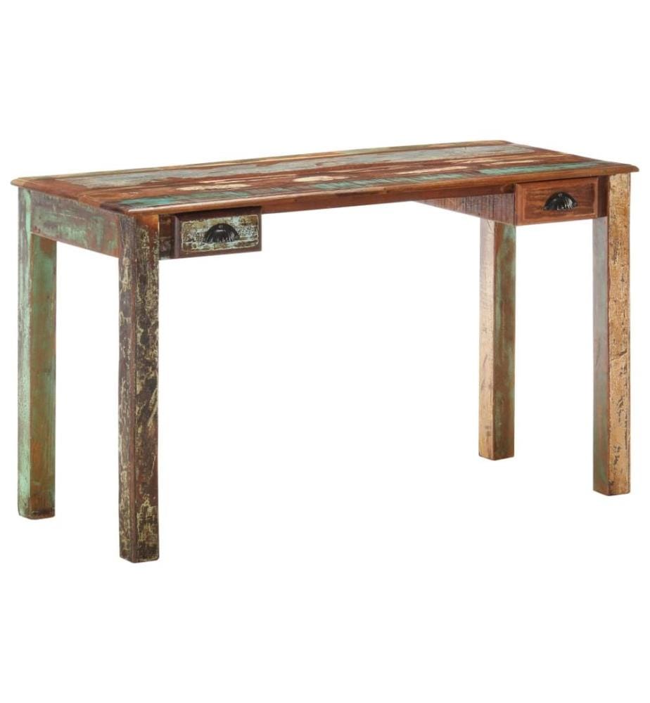 Schreibtisch 130x55x76 cm Altholz Massiv