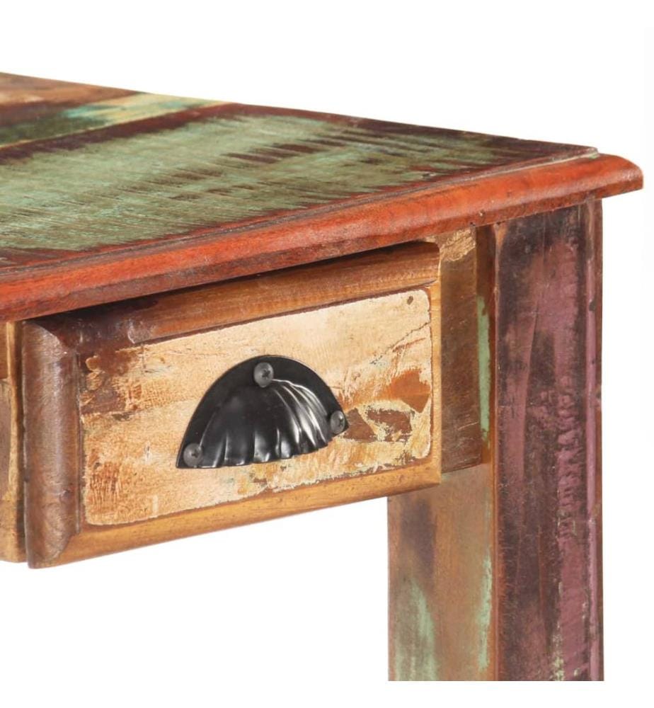 Schreibtisch 130x55x76 cm Altholz Massiv