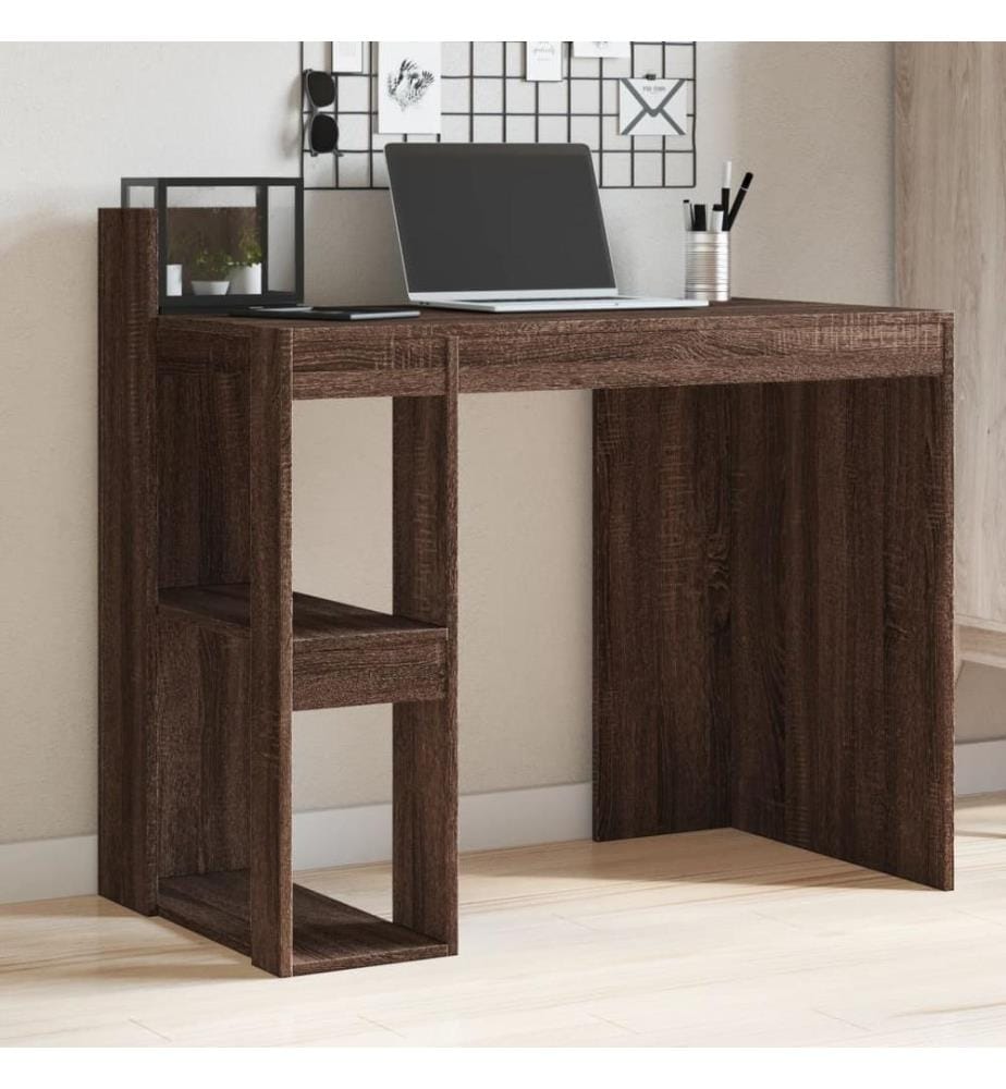 Schreibtisch Braun Eichen-Optik 103,5x56,5x94 cm Holzwerkstoff