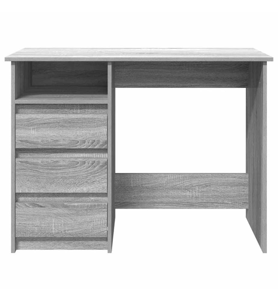 Bureau sonoma gris 102x50x75 cm bois d'ingénierie