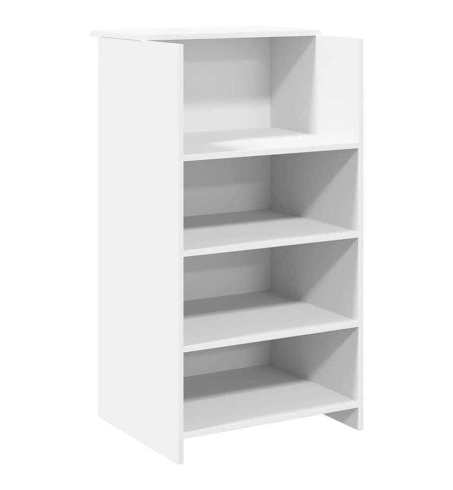 Bureau de réception blanc 55x50x103,5 cm bois d'ingénierie
