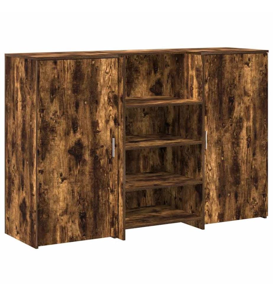 Empfangstheke Räuchereiche 155x50x103,5 cm Holzwerkstoff