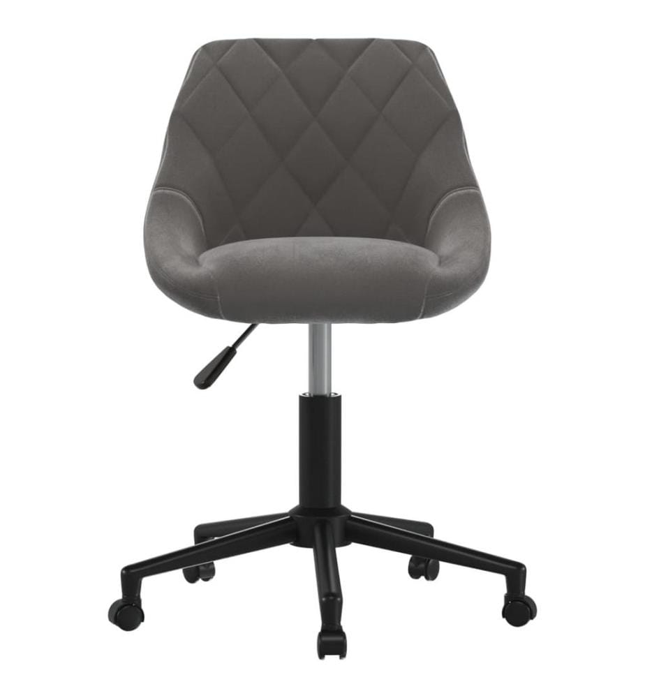Bürostuhl Drehbar Dunkelgrau Samt