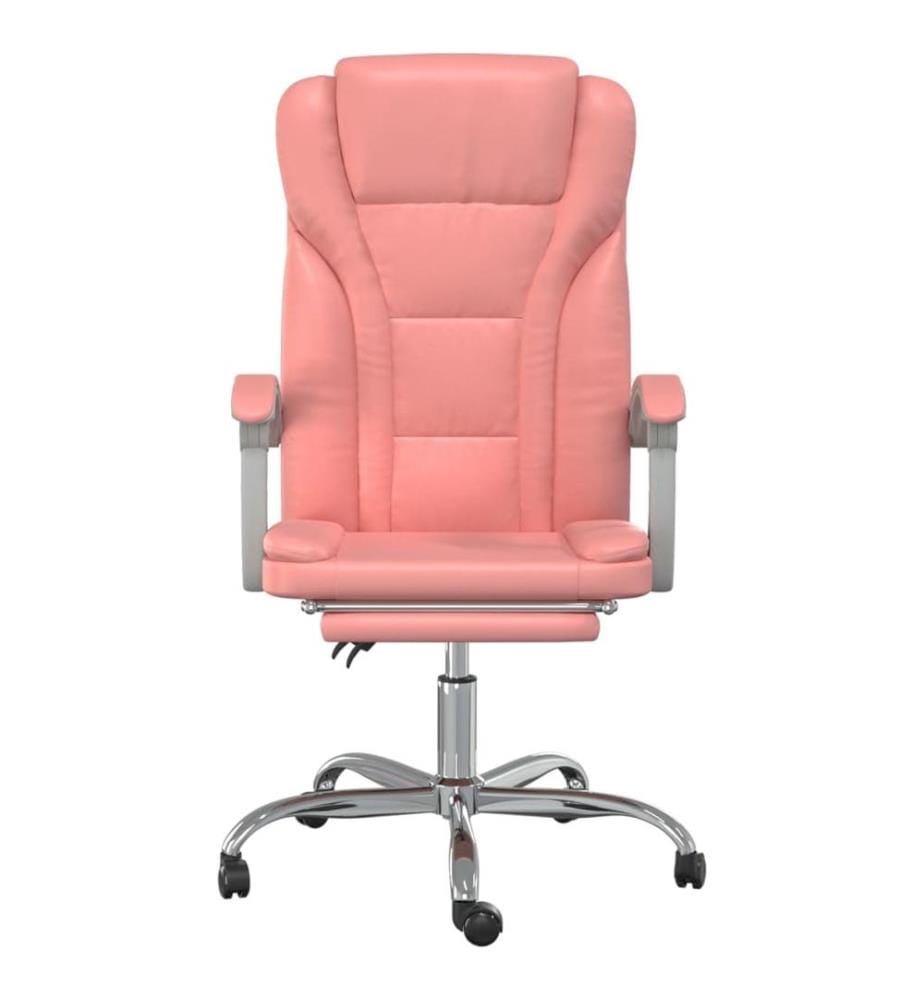 Bürostuhl mit Liegefunktion Rosa Kunstleder