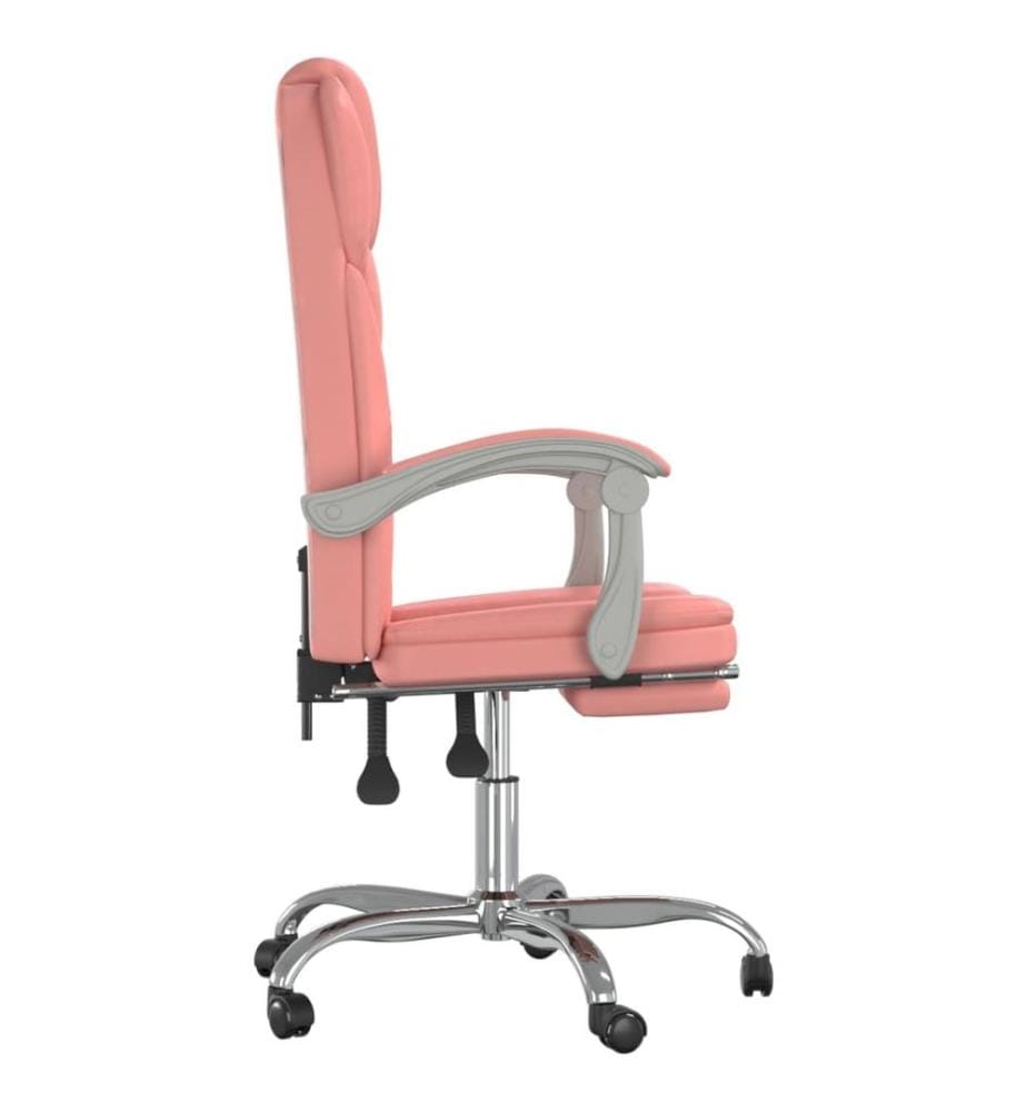 Bürostuhl mit Liegefunktion Rosa Kunstleder