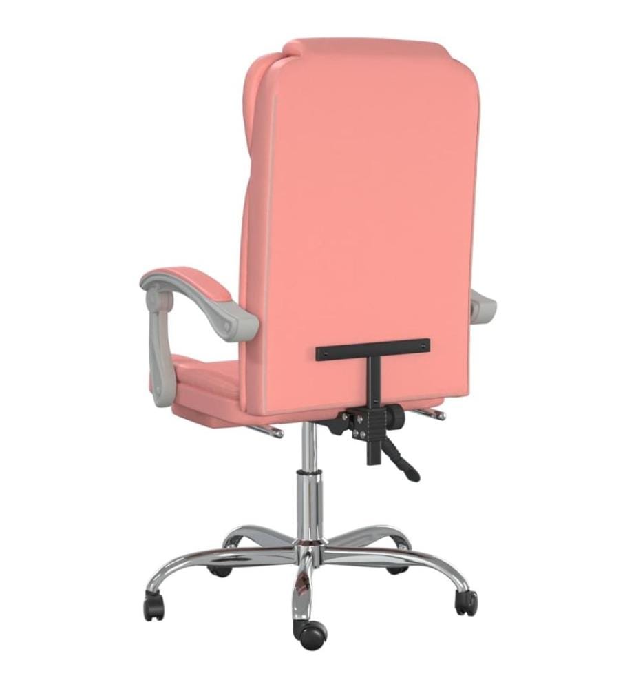 Bürostuhl mit Liegefunktion Rosa Kunstleder