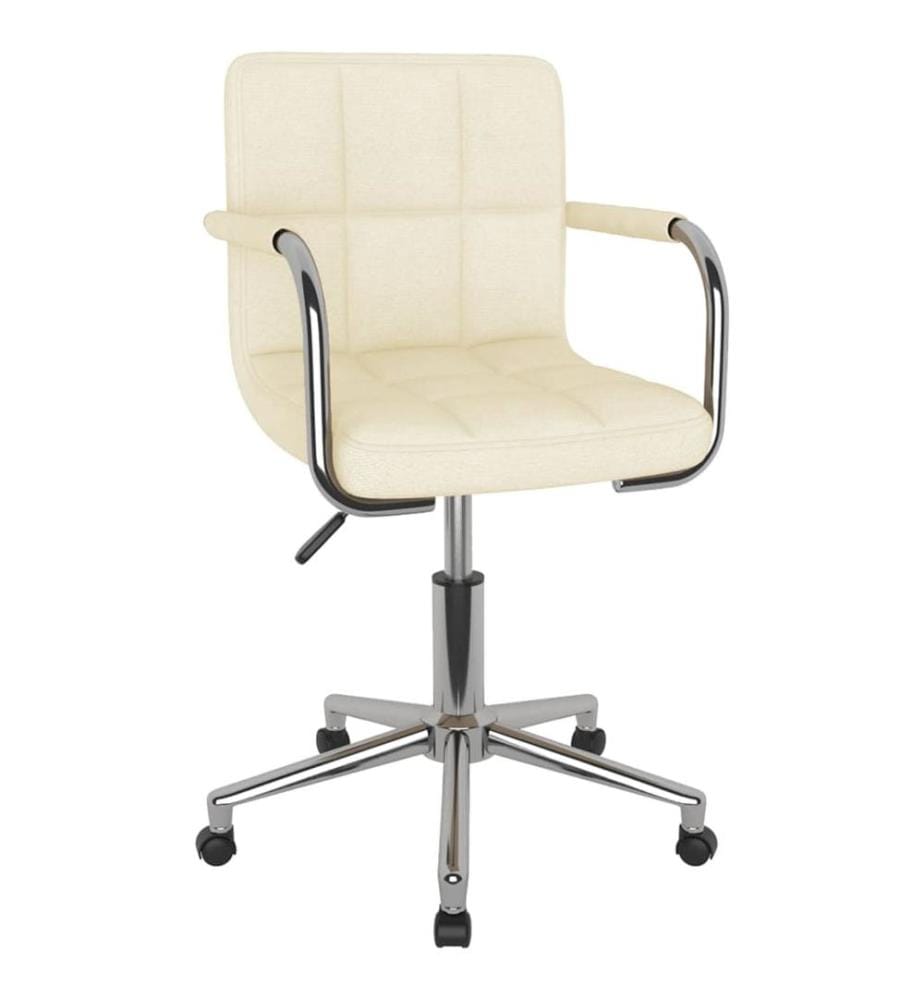 Bürostuhl Drehbar Creme Stoff