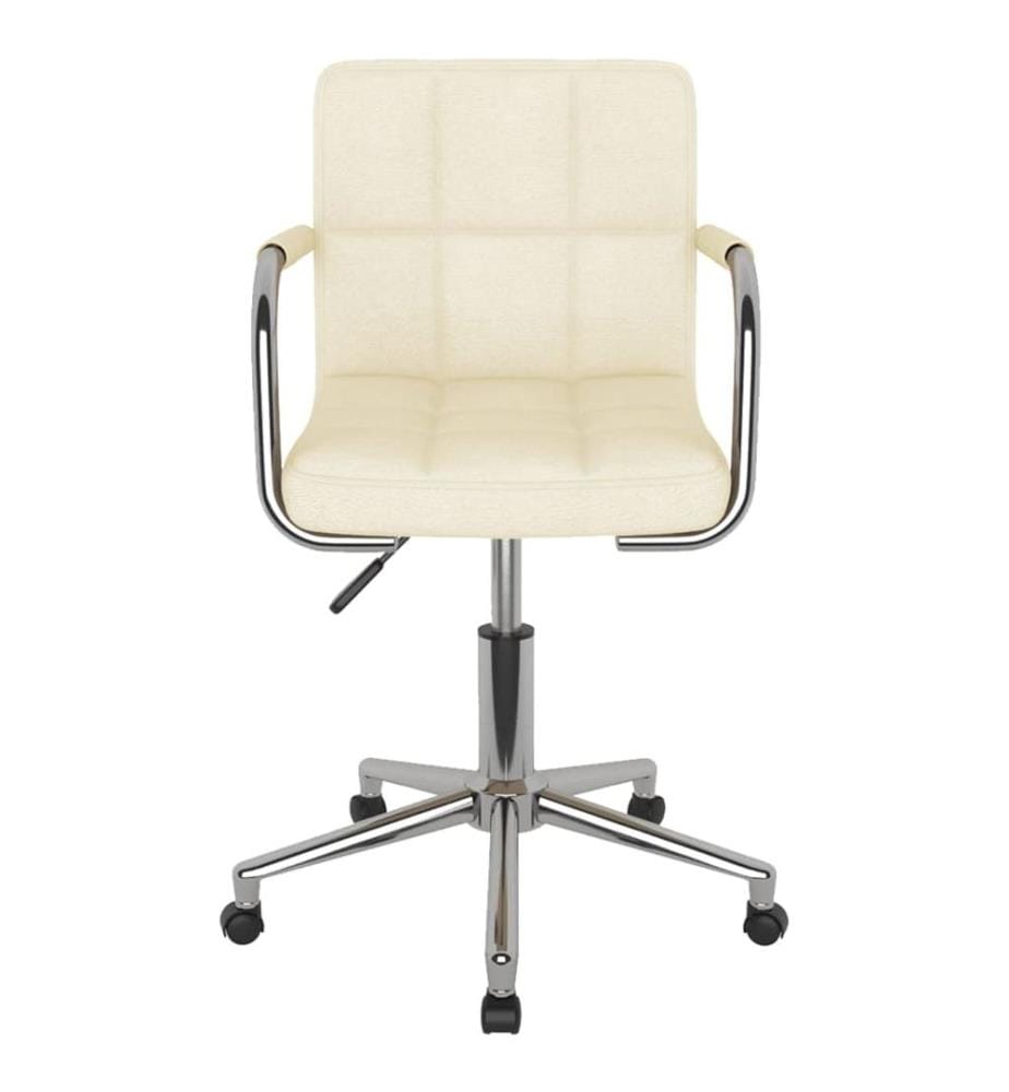 Bürostuhl Drehbar Creme Stoff