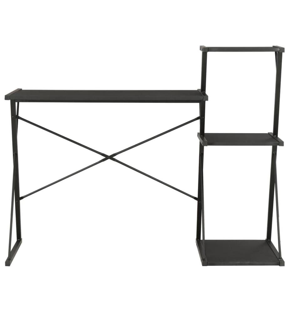 Schreibtisch mit Regal Schwarz 116×50×93 cm
