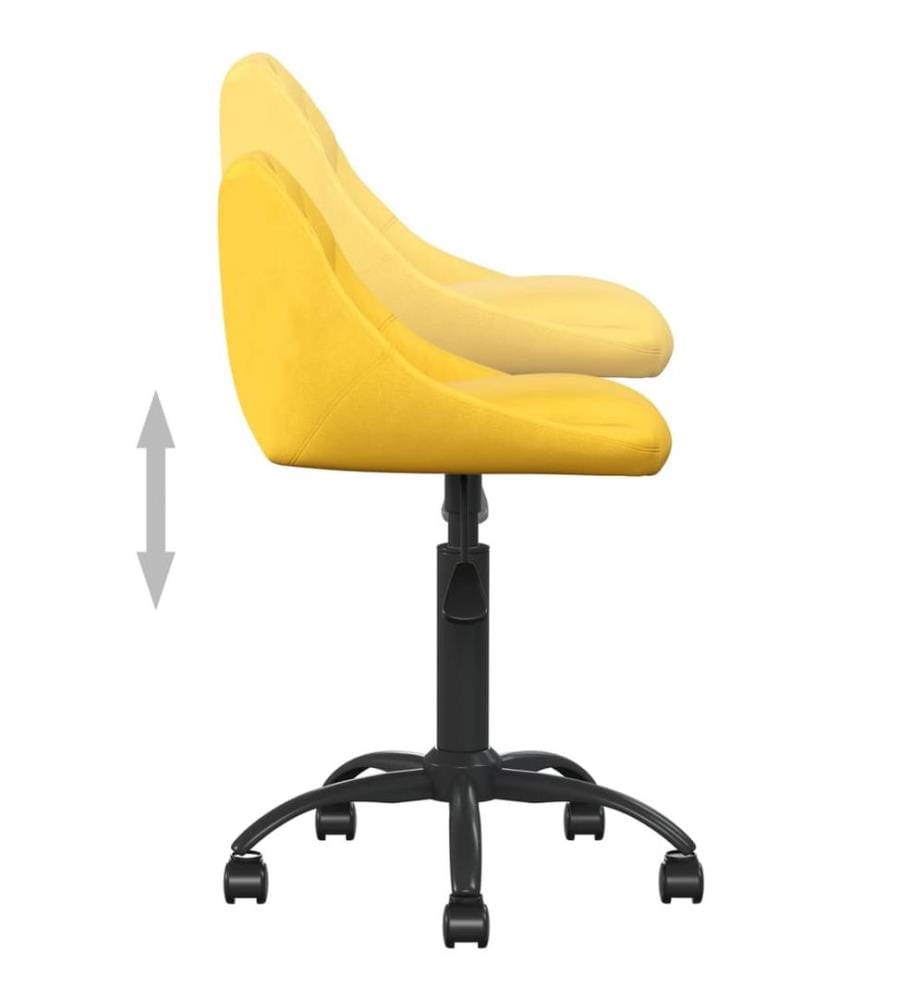 Bürostuhl Senfgelb Samt